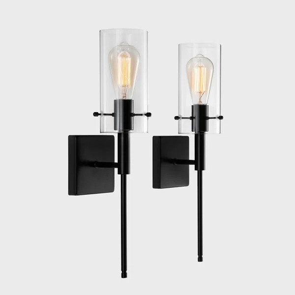 Black/Antique Brass Iron Dimmable Wall Sconce Set | Wayfair North America