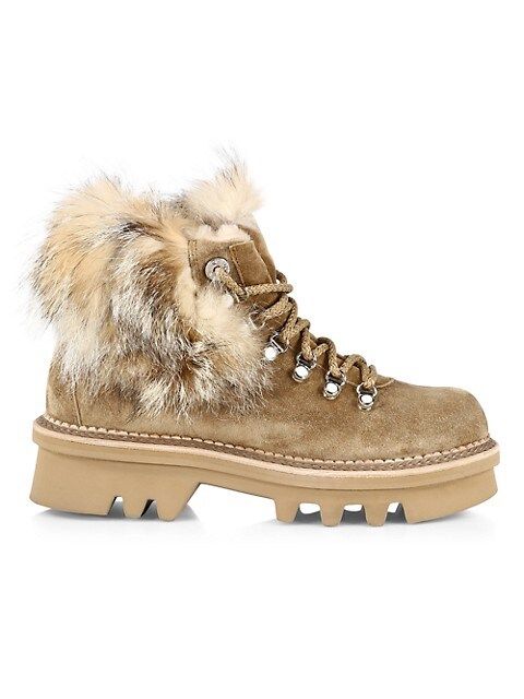 Aurora Suede Fur-Trimmed Hiking Boots | Saks Fifth Avenue