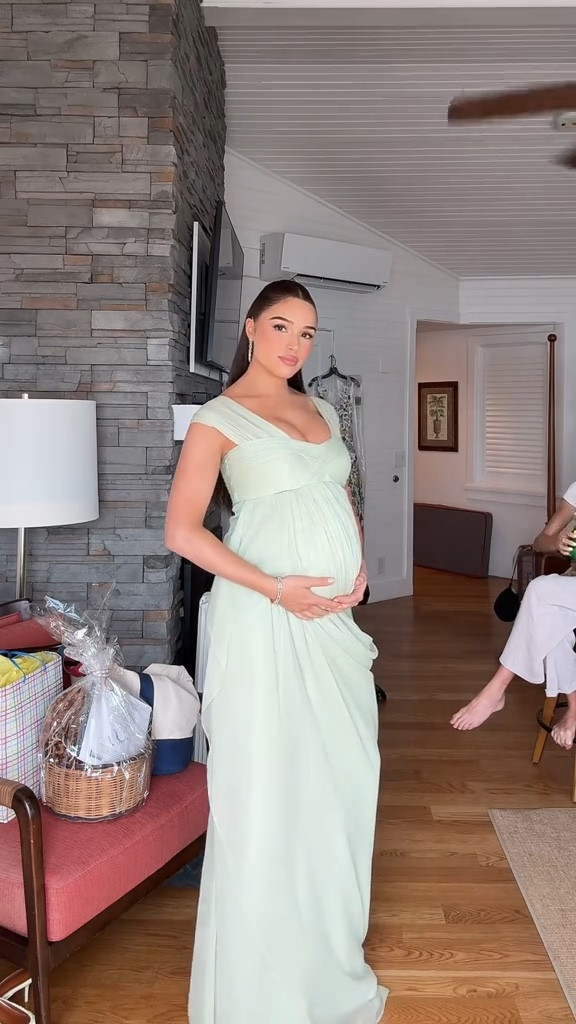 GRWM for my baby shower 🤍  My dress is custom by Georgina Chapman!

#LTKSeasonal #LTKStyleTip #LTKBump