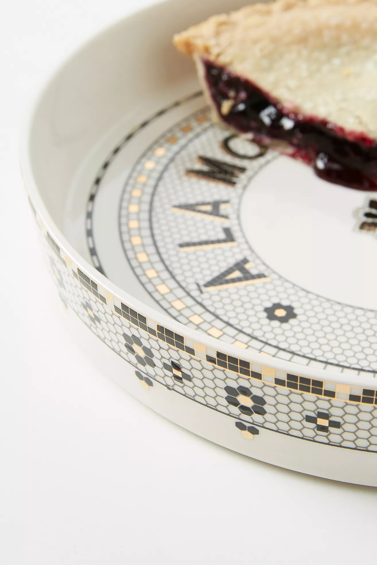 The Bistro Tile Stoneware Pie Dish | Anthropologie (US)