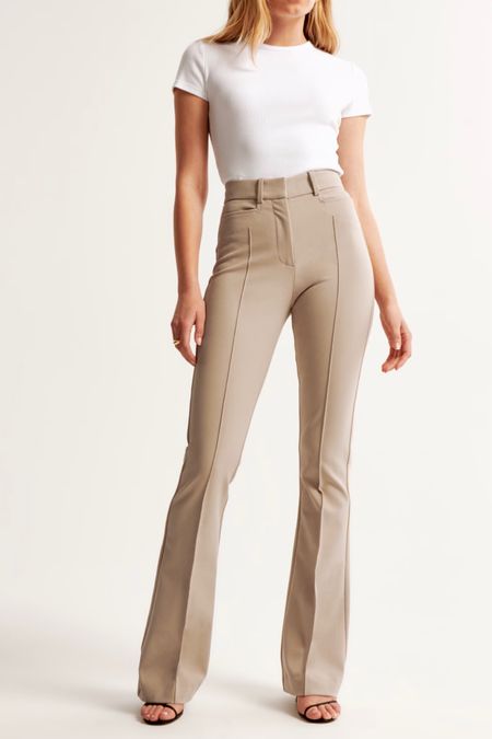 Run don’t walk! The best looking high rise flare trousers that are so flattering! I just ordered them in black too. Pic to come. I wear size 32 R I’m 5’5” and I will need to hem them slightly  

#LTKworkwear #LTKmidsize #LTKstyletip