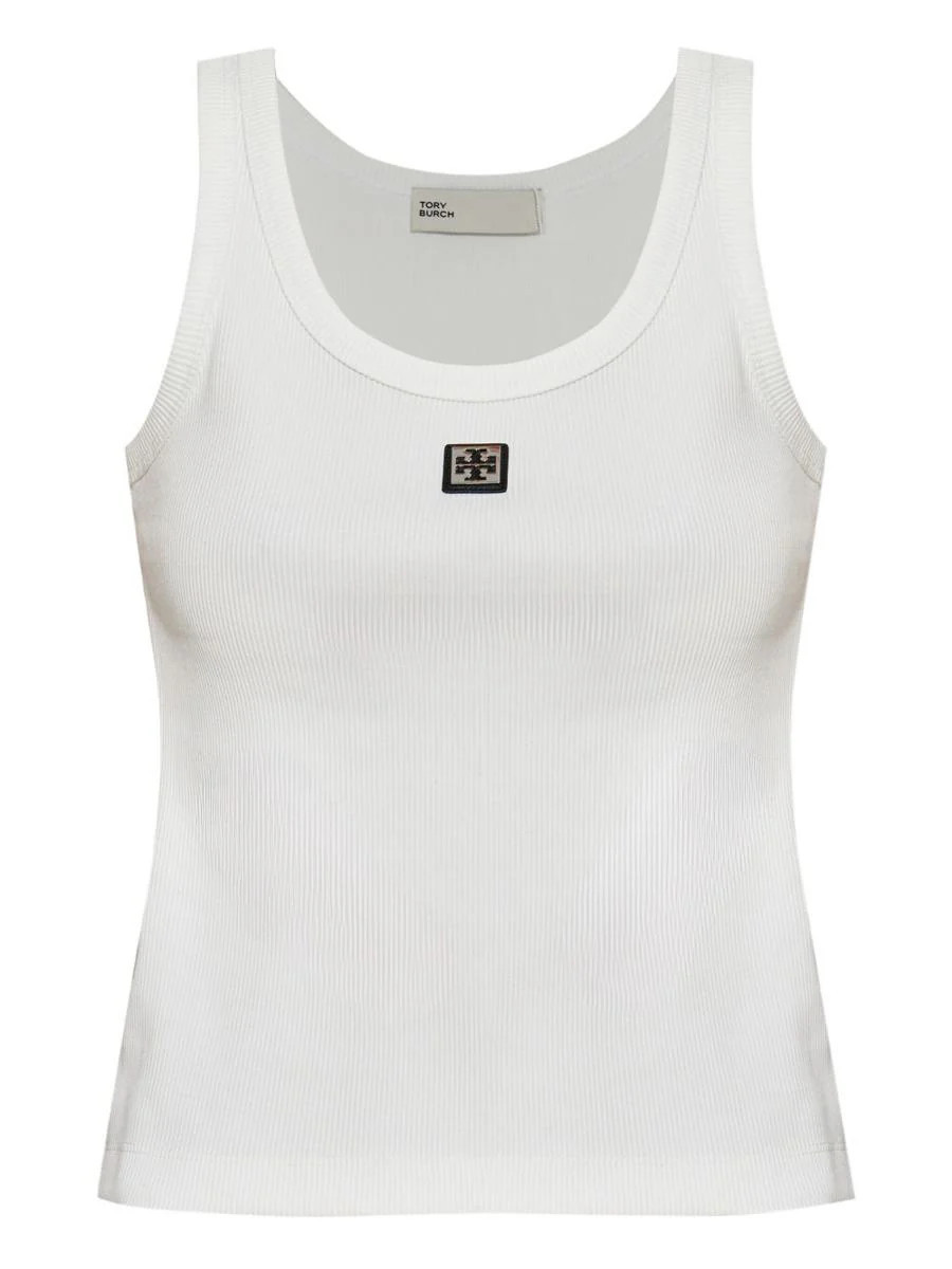 Tory Burch Logo Cotton Tank Top | Baltini
