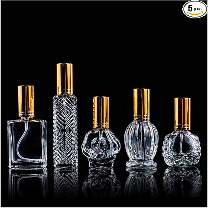 H&D HYALINE & DORA Vintage Glass Perfume Bottles Empty Refillable Sprayer Bottle Fine Mist Spray ... | Amazon (US)