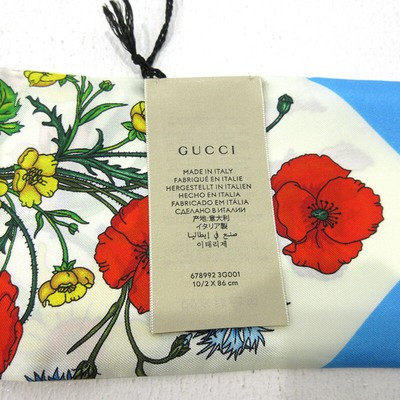 GUCCI 678992 100th anniversary flora floral pattern Neck bow Bandeau Scarf Used  | eBay | eBay UK