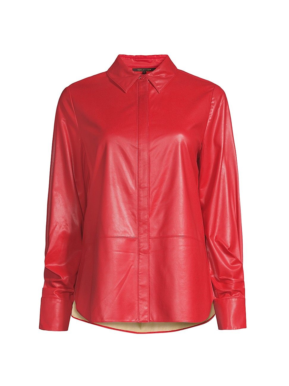 Women's Aspen Faux Leather Shirt - Fire - Size Small | Saks Fifth Avenue