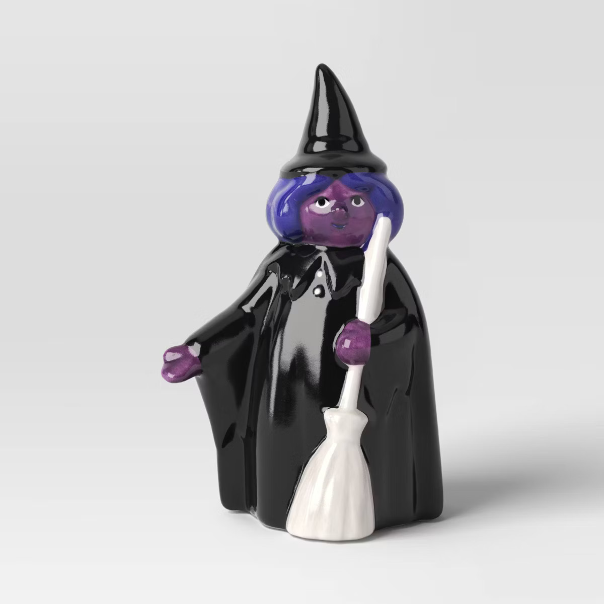 Ceramic Mantle Witch Figural with Broom Figurine - Hyde and EEK! Boutique™ Black | Target