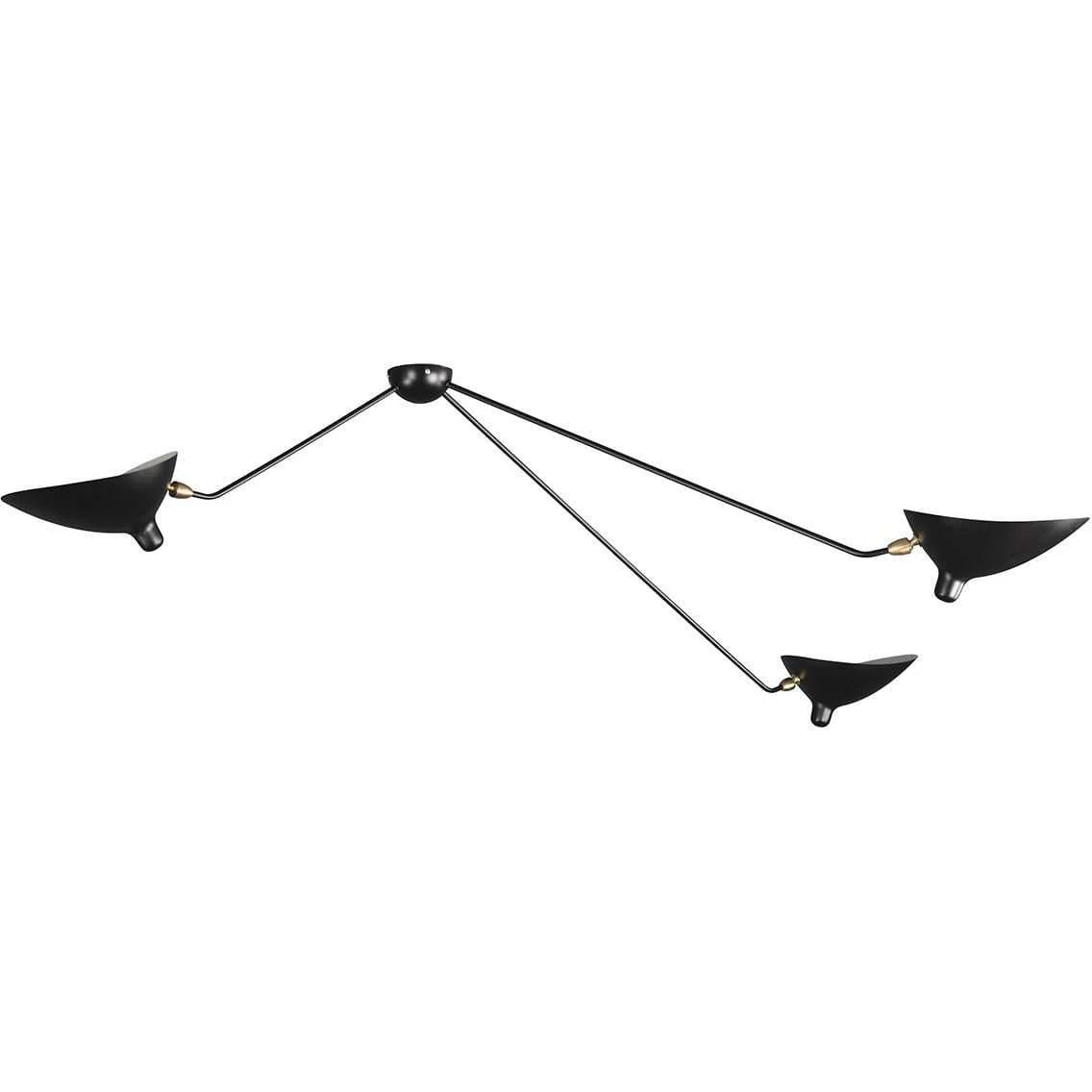 Mouille 3 Arm Spider Ceiling Lamp | France and Son