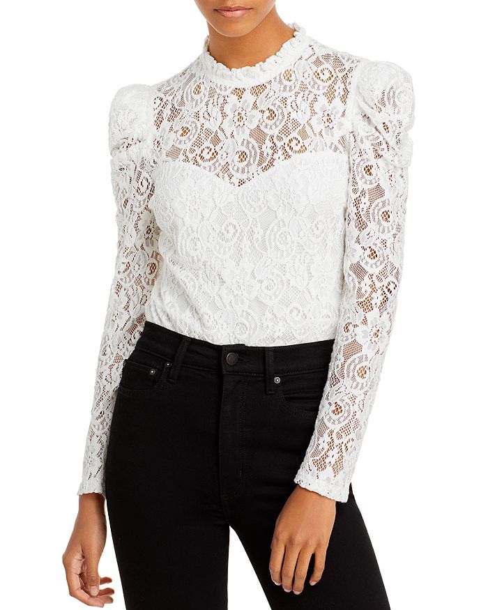 Lace Puff Sleeve Top - 100% Exclusive | Bloomingdale's (US)