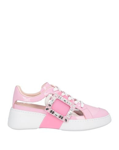 Roger Vivier Woman Sneakers Pink Size 4.5 Leather, Textile fibers | YOOX (US)