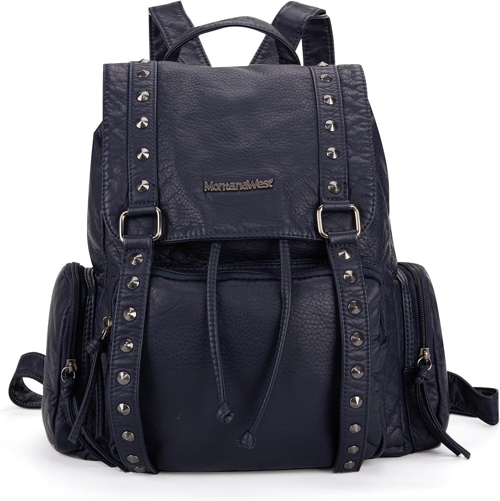 Montana West Backpack Purse for Women Western Trendy Satchel Backpack Washed Leather Drawstring D... | Amazon (US)