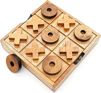 BSIRI Wooden Tic Tac Toe Game - Brain Teaser Puzzles for Adults and Unique Gifts for Kids, Coffee... | Amazon (US)
