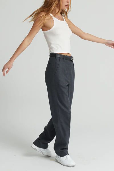 High Waisted Straight Leg Trousers | Almina Concept