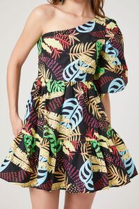 One-Shoulder Tropical Print Mini Dress | Forever 21 (US)