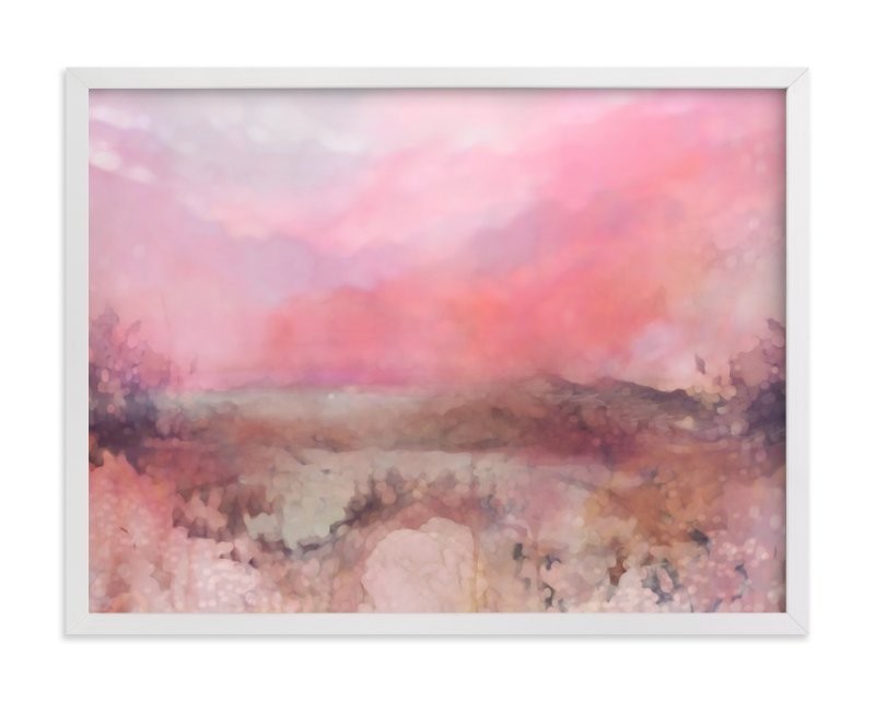 "Cliffs at Sundown" - Painting Limited Edition Art Print by Grace Kreinbrink. | Minted
