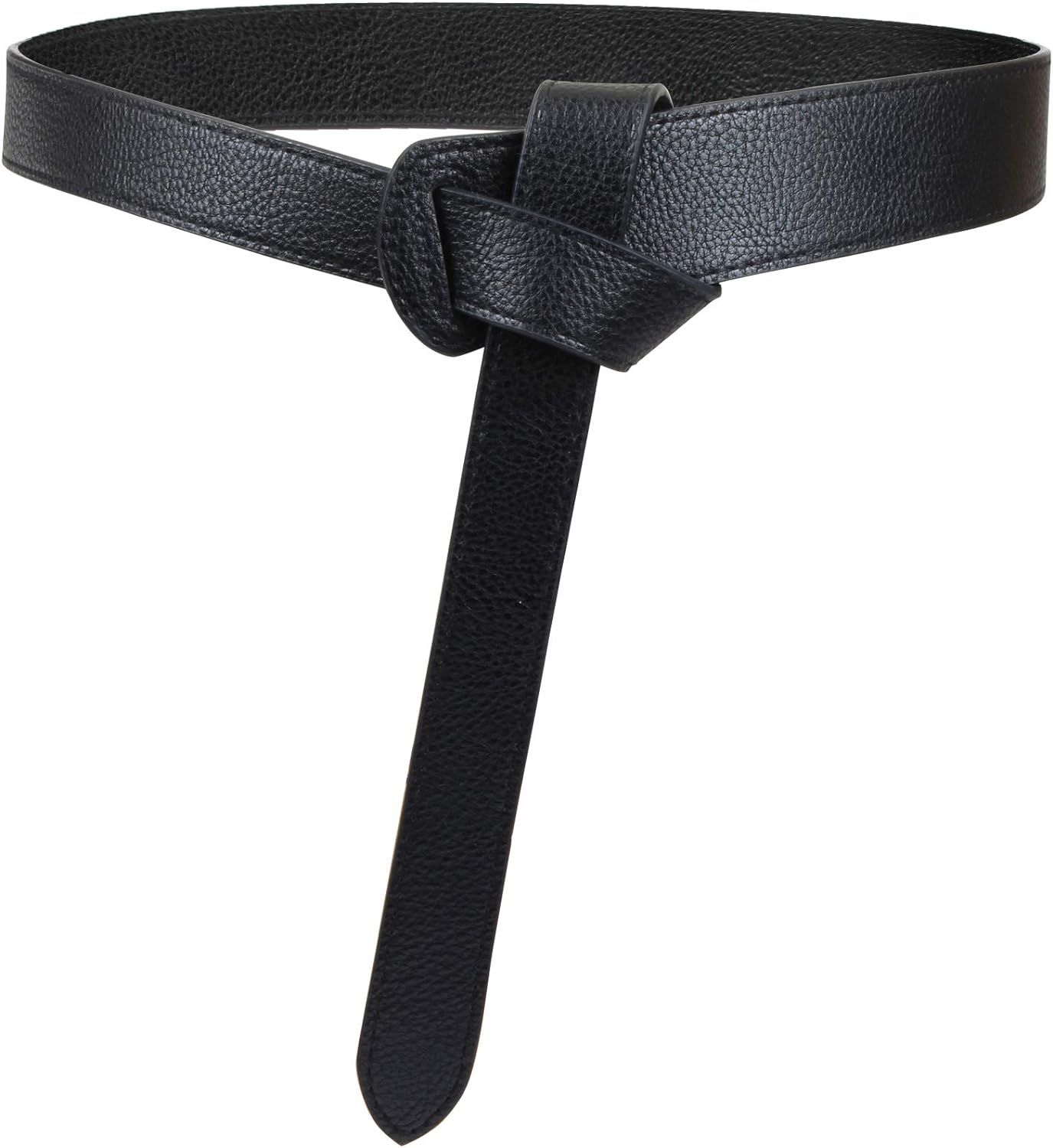 Women’s Faux Leather Knot Belt | Women’s Faux Leather Tie Belt | Women’s Faux Leather Non B... | Amazon (US)
