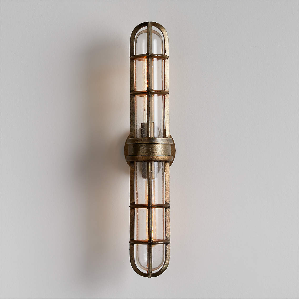 Boathouse Metal Cage Wall Sconce Light by Leanne Ford + Reviews | Crate & Barrel | Crate & Barrel