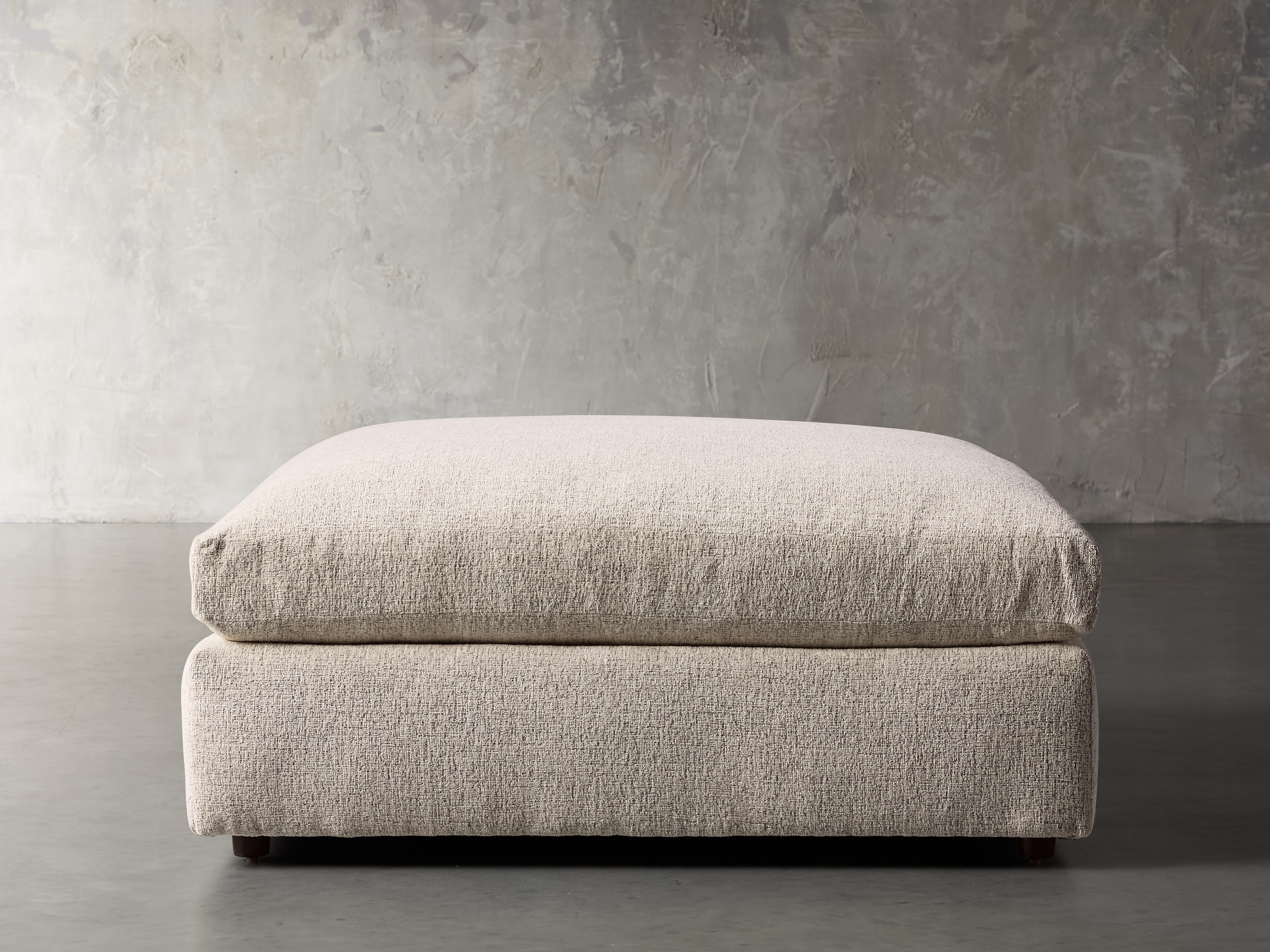 Kipton Square Ottoman | Arhaus