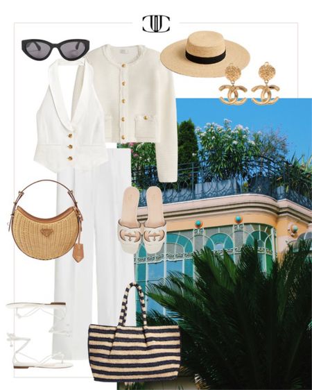 I was inspired by the French Riveria vibes on our recent trip to France and created a few looks for you all. 

Linen top, linen vest, linen pants, hat, sun hat, sunglasses, flats, slides, summer outfit, summer look, vacation look, vacation outfit, bag, tote

#LTKshoecrush #LTKover40 #LTKstyletip