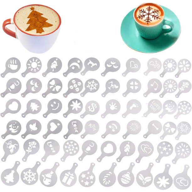 Buytra 60 Pack Barista Coffee Stencils Latte Art Stencils Cappuccino Stencils Templates for Coffe... | Walmart (US)