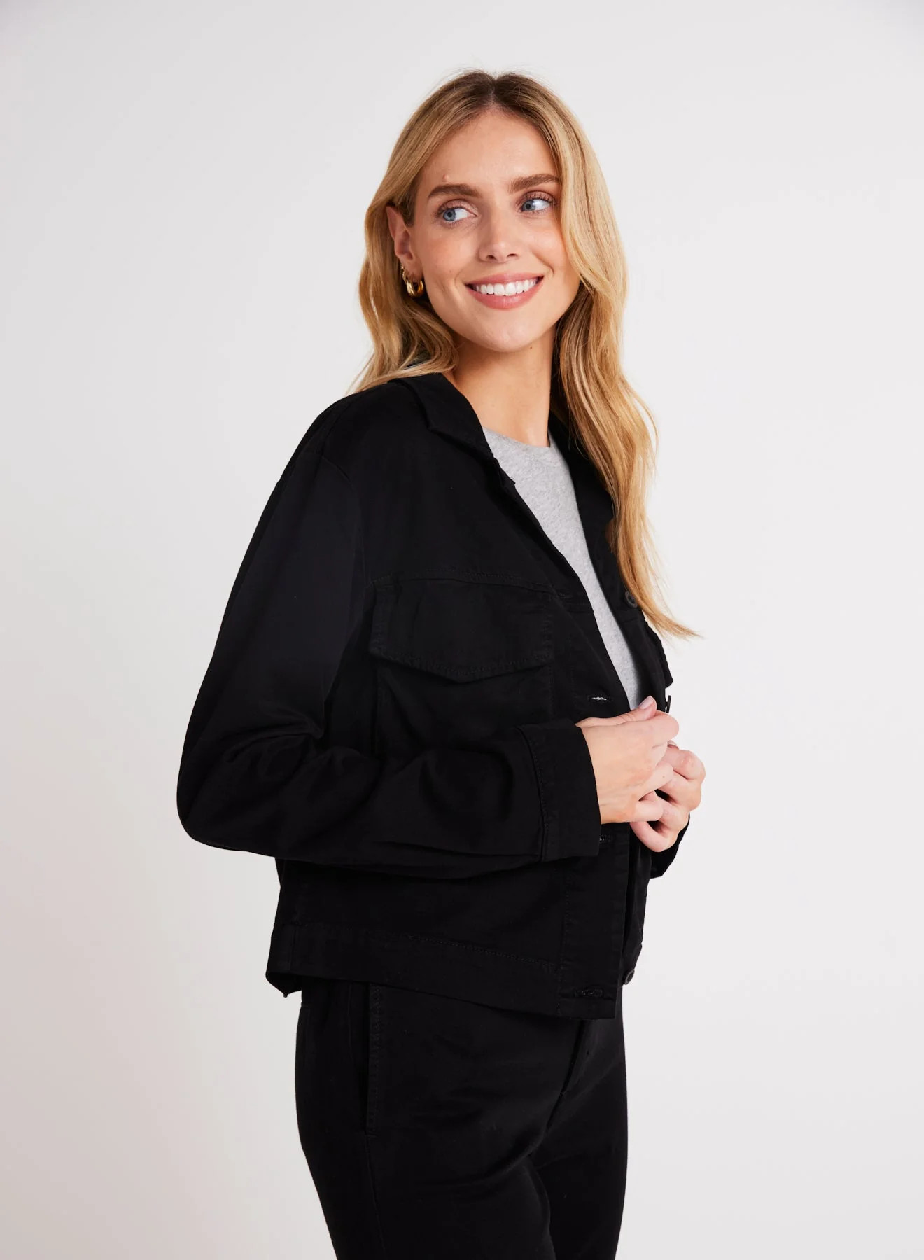 MADISON - FLAP POCKET JACKET BLK - Bella Dahl | Bella Dahl