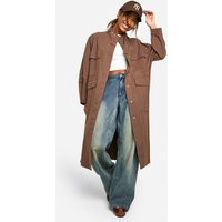 Womens Utility Pocket Detail Trench Coat - Beige - 4 | boohoo (US & Canada)