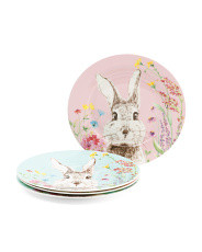 Set Of 4 Assorted Bunny Floral Salad Plates | Kitchen & Dining Room | Marshalls | Marshalls