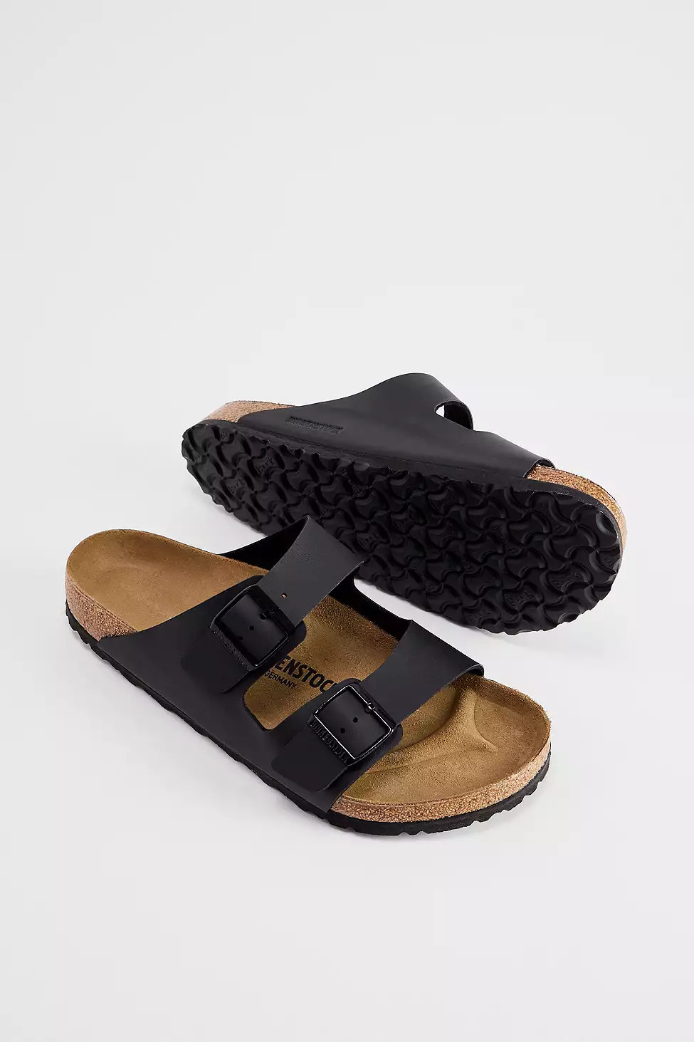 Birkenstock Black Arizona Birko-Flor Sandals - Black UK 9.5 at Urban Outfitters | Urban Outfitters UK