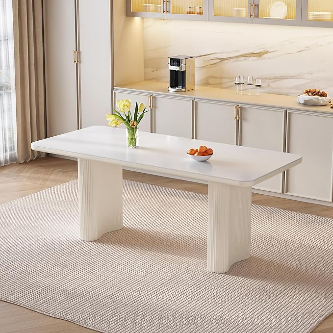 Guyii 63.14" Dining Table, Modern Rectangular Kitchen Table, Indoor Dining Table for Kitchen, Bar... | Amazon (US)