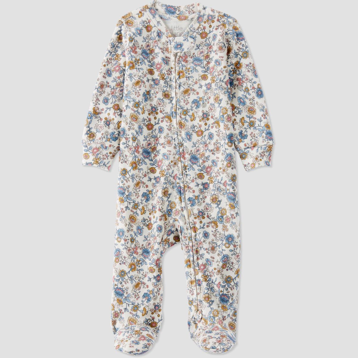 Little Planet by Carter’s Organic Baby Girls' Floral Sleep N' Play - Green/White/Blue | Target