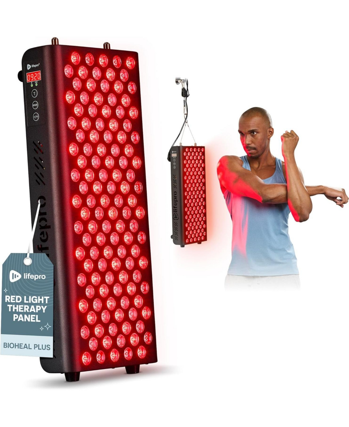LifePro Red Light Therapy Panel for Face and Body – Near Infrared Light Device for Relaxation and Wellness, Portable and Stable Design - Black | Macy's
