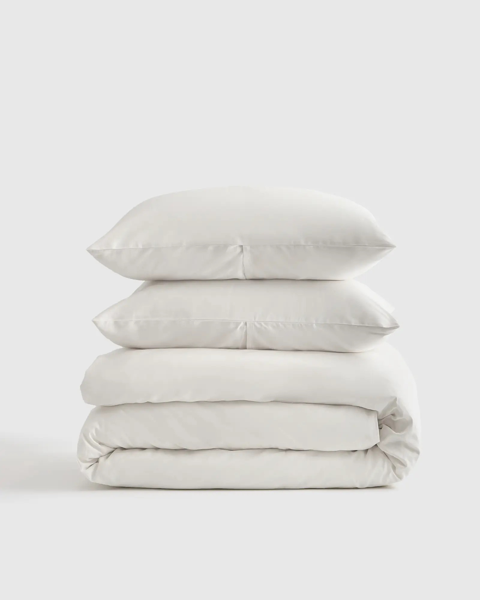 Luxury Organic Sateen Duvet Cover Set in White | Quince