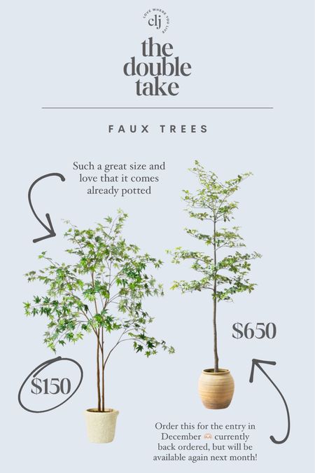 The Double Take: Faux Trees

#LTKMostLoved #LTKhome #LTKstyletip