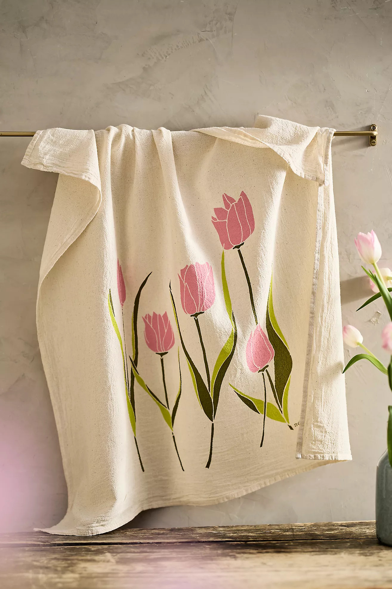 Tulips Cotton Dish Towel | Anthropologie (US)