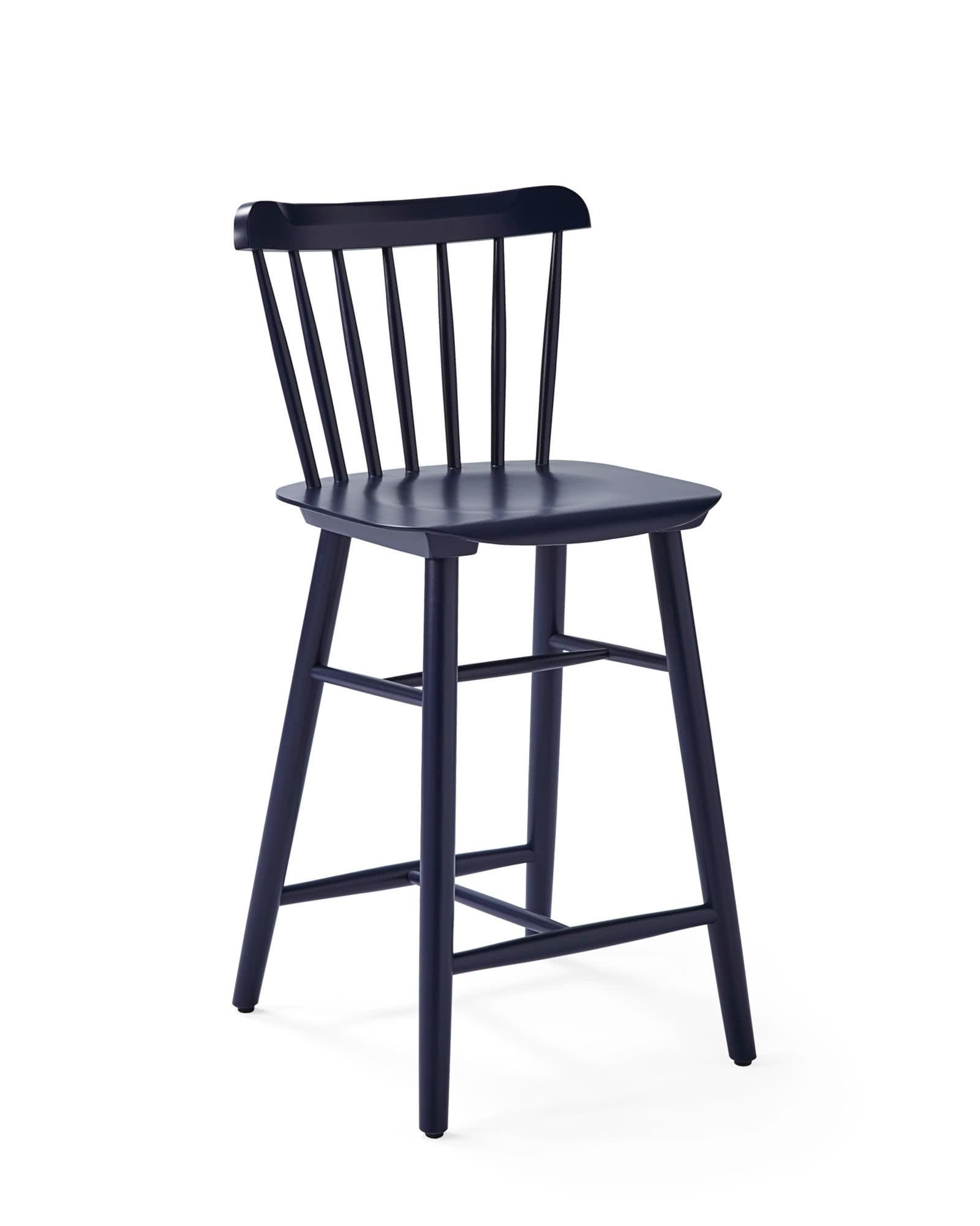 Tucker Counter Stool - Midnight | Serena and Lily