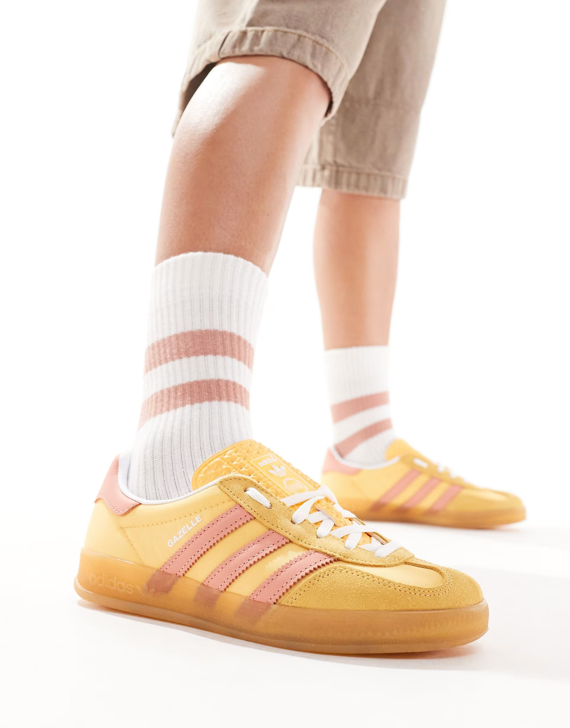 adidas Originals Gazelle Indoor sneakers in orange and pink | ASOS | ASOS (Global)