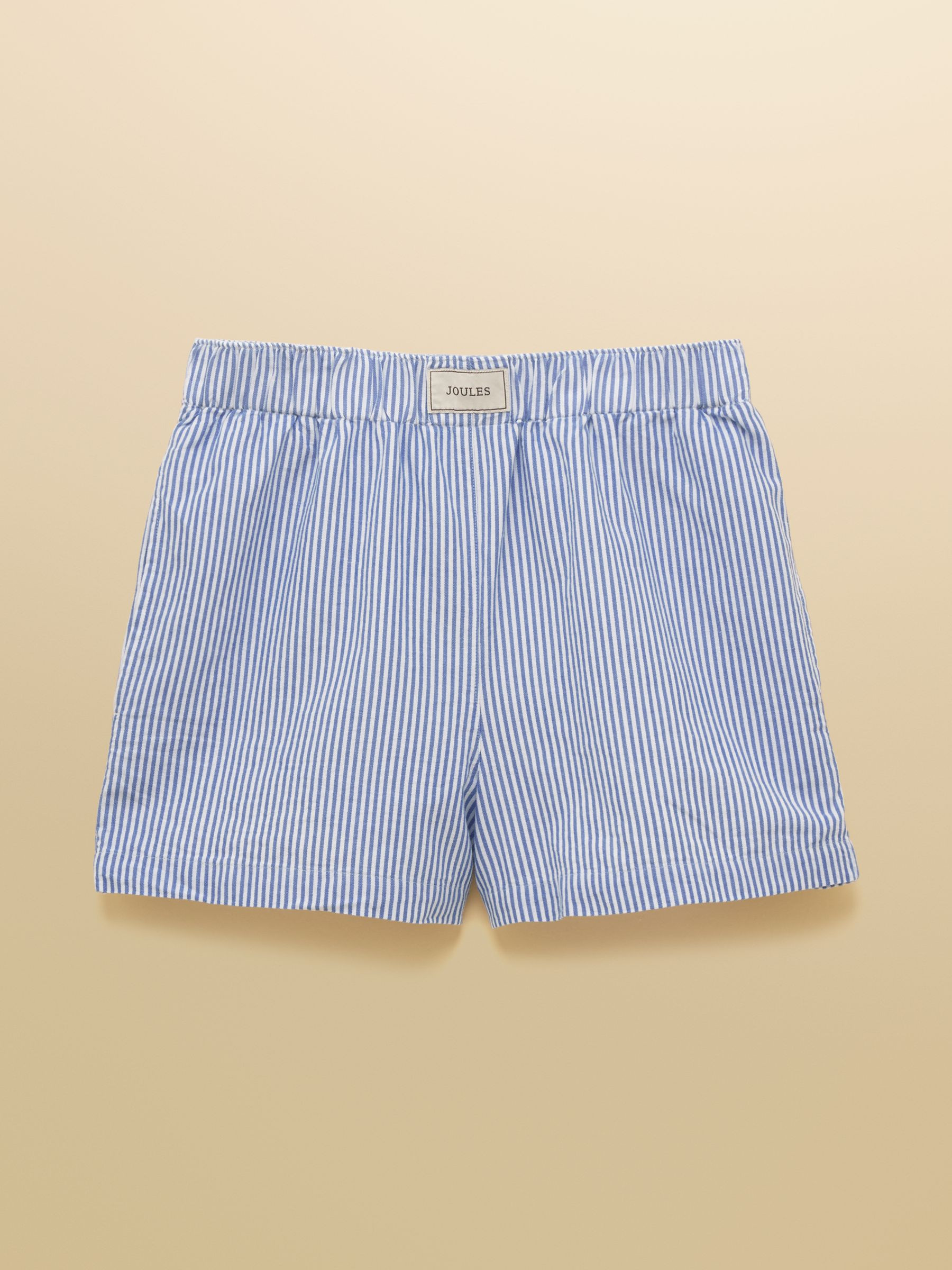 Amara Blue Stripe Pull On Cotton Shorts | Joules | Joules