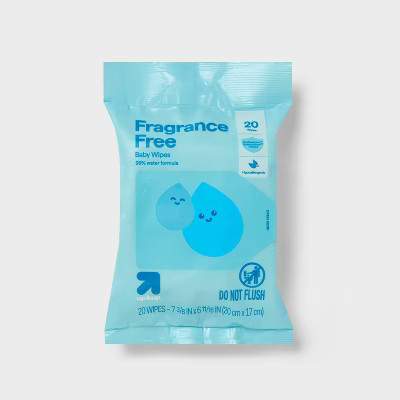 Fragrance Free Baby Wipes Travel Pack - 20ct - up&up™: Hypoallergenic, Non-Toxic, Whole Body, P... | Target