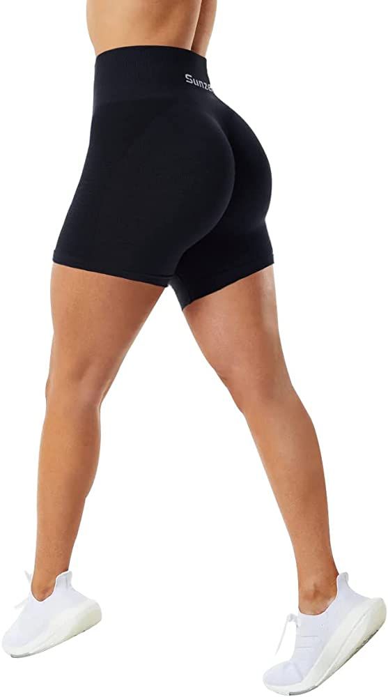 Sunzel Butt Scrunch Seamless Shorts, Womens 5 Inch Workout Shorts High Waist Stretch Booty Short for | Amazon (US)