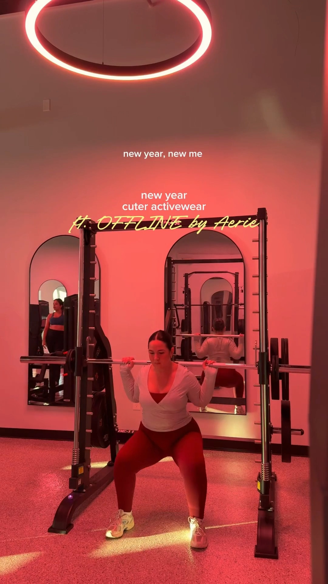 new year, new @Aerie activewear!! 🍑👟gave my activewear drawer a much-needed refresh this year & have been livinggg in OFFLINE by Aerie for all my workouts 👀🏋🏻‍♀️ SIZING 👇🏼

Deep Cherry leggings: M short 
Deep Cherry Sports Bra: L
Gray Wrap Top: M
Pink Mockneck: M
Brown Sports Bra: M
Brown Wide Leg Pants: M Short 
Blue Shorts: L
White Sports Bra: L
Blue Sherpa: M

#ad #AerieREAL #AeriePartner #goingOFFLINE

#LTKMidsize #LTKfitnessgoals #LTKActive