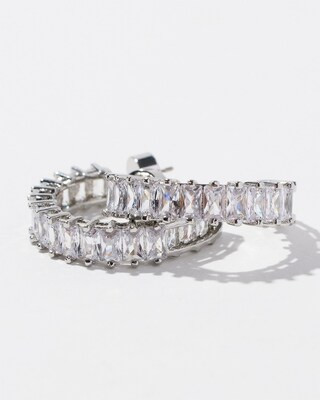 Cubic Zirconia Baguette Hoops | Chico's