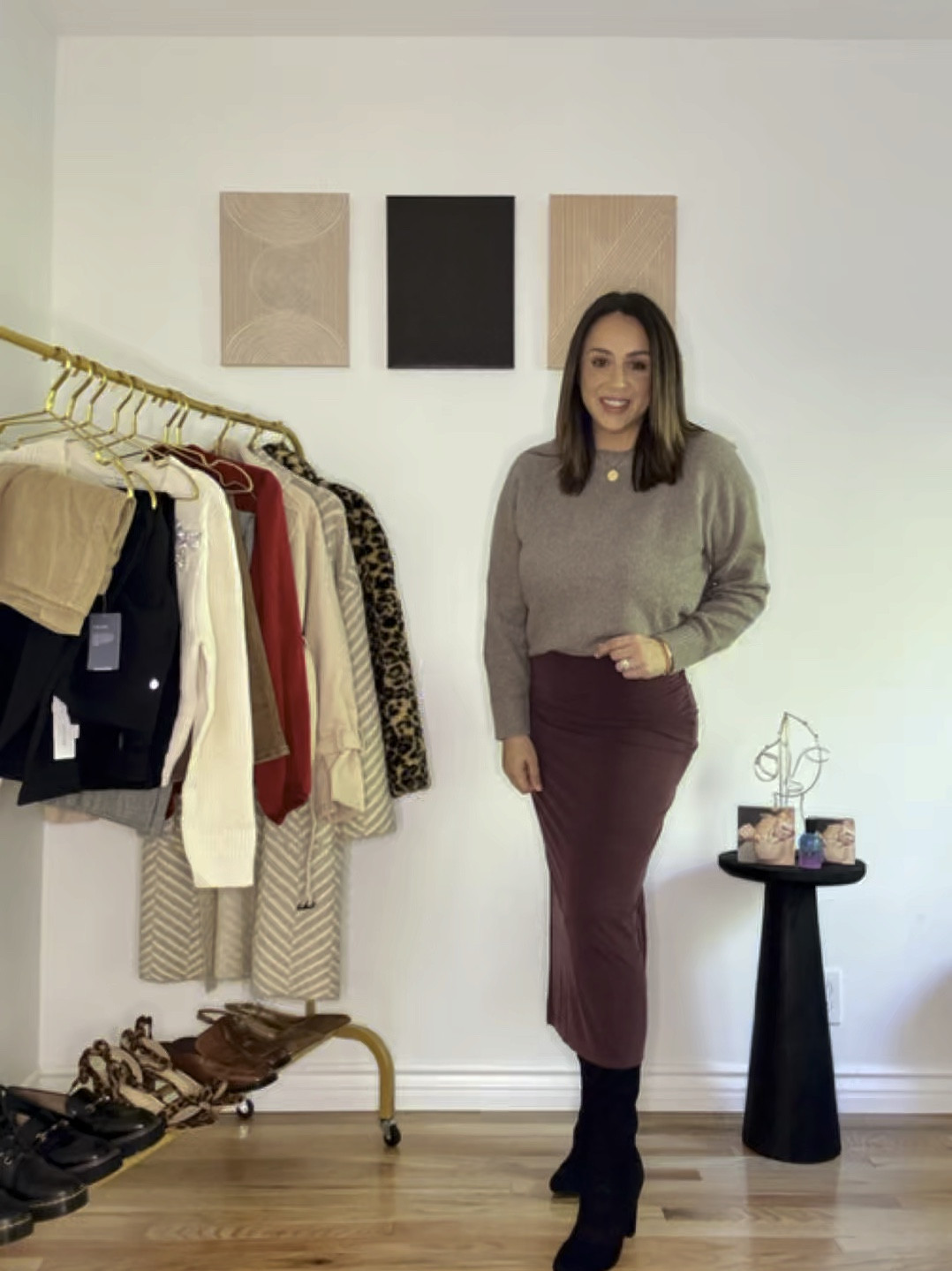 Thanksgiving Outfit Idea!  This stretchy skirt is so perfect to feel comfortable and cute 😉

#ThanksgivingFashion #AutumnStyle #HolidayChic #FestiveLooks #CozyElegance #FallFashion #SeasonalStyle #ThanksgivingOutfit #FamilyGatheringAttire #HolidayVibes #FashionInspo #TurkeyDayStyle

#LTKSeasonal #LTKHoliday #LTKGiftGuide