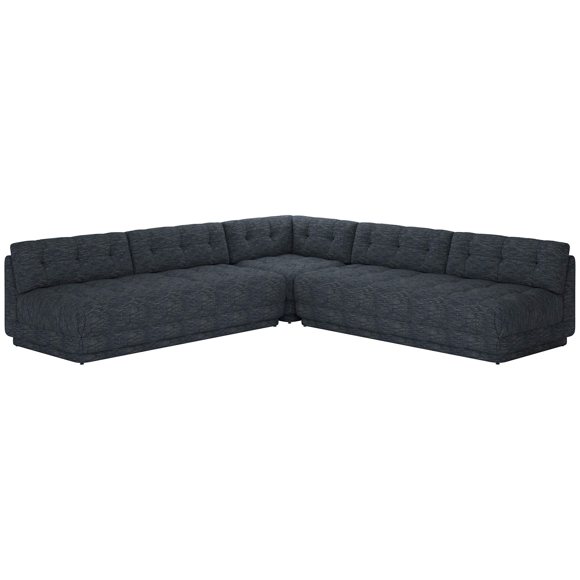 Belmond 3-Piece L-Shaped Light Brown Velvet Sectional Sofa | CB2 | CB2