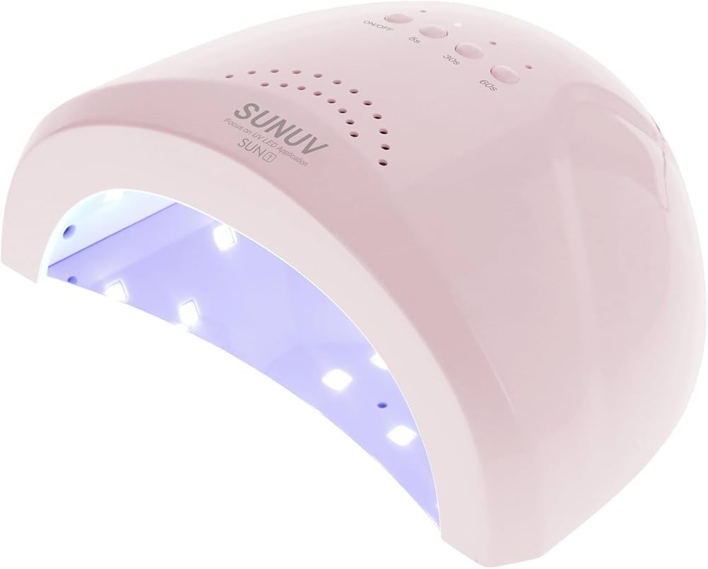 SUNUV 48W UV Light for Gel Nails, Nail Dryer for Gel Polish with 3 Timer Settings Professional UV... | Amazon (US)