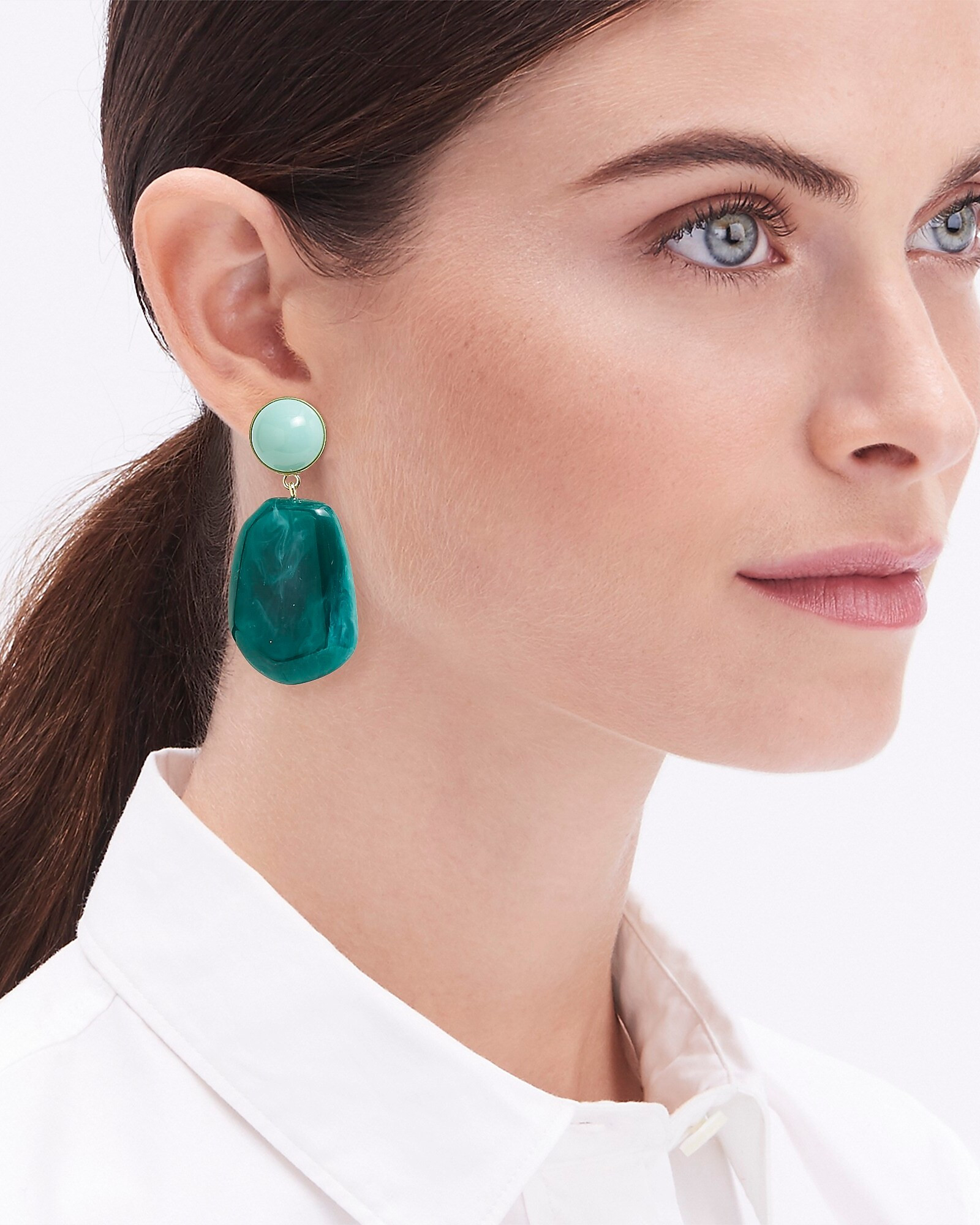 Statement stone drop earrings | J.Crew Factory
