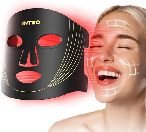 Red Light Therapy for Face, 3 Modes Portable Led Face Mask Light Therapy with Remote, Near-Infrar... | Amazon (US)