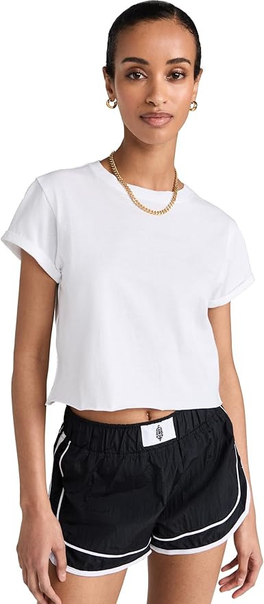 Free People Womens The Perfect Tee White Large | Amazon (US)