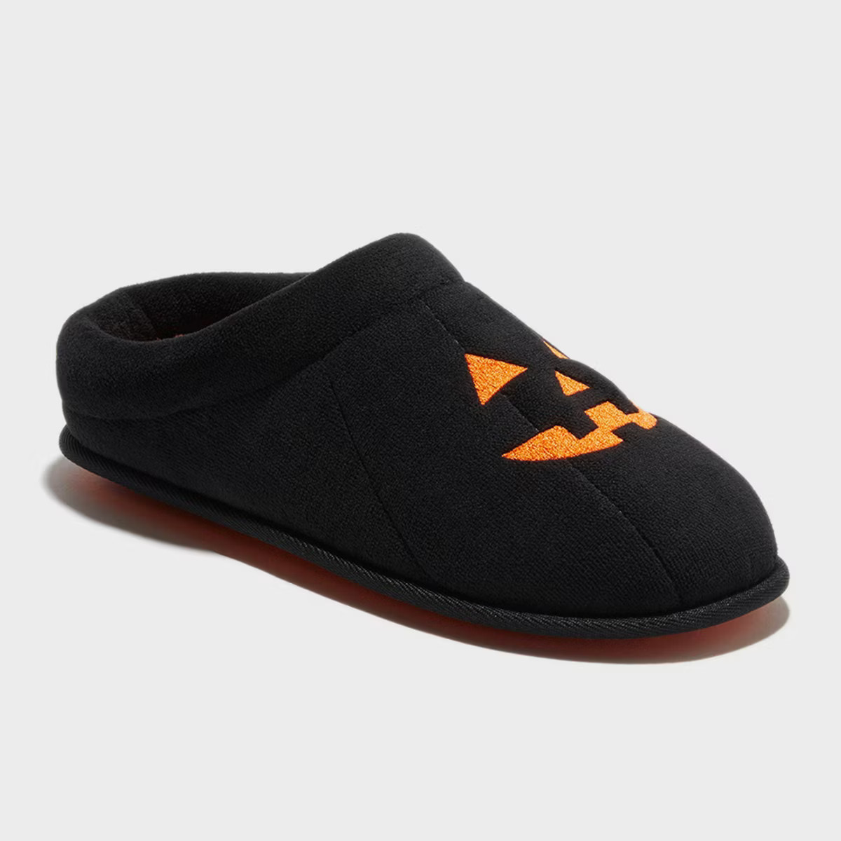 dluxe by dearfoams Unisex Halloween Jack-o-Lantern Slippers - Black | Target