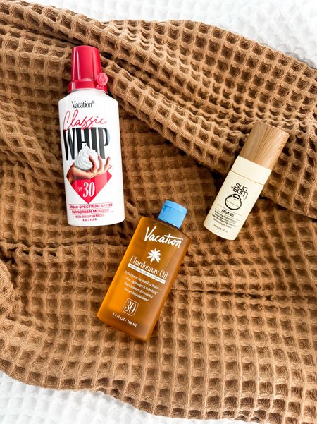 Lake day and summer essentials. This viral whipped sunscreen smells just like summer, isn’t heavy and gives the perfect summer glow. Oil keeps my skin looking hydrated all day. My favorite sunscreen mist for easy touchups. 

Summer Essentials • Sunscreen • Viral Sunscreen • Whipped Sunscreen 

#tanning #summeressentials #sunscreen #viralsunscreen #vacationmusthaves

#LTKSwim #LTKBeauty #LTKTravel