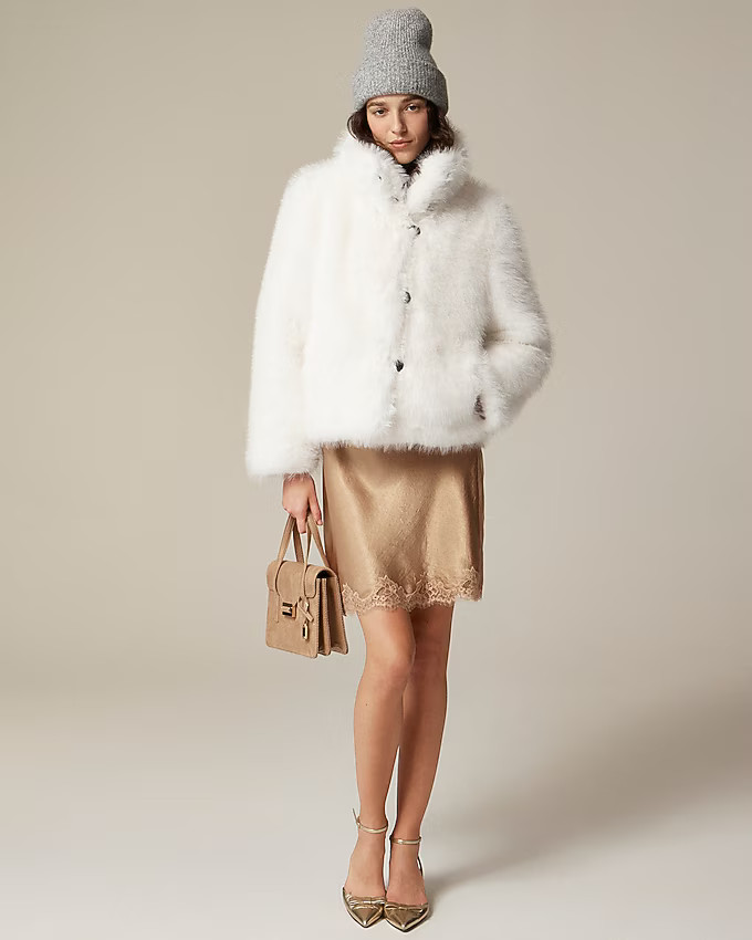 Collection faux-fur jacket | J. Crew US