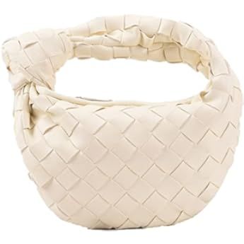 Dyalsa Woven Bag for Women, Vegan Leather Tote Bag Cute Clutch Bag Knotted Casual Dumpling Pouch ... | Amazon (US)